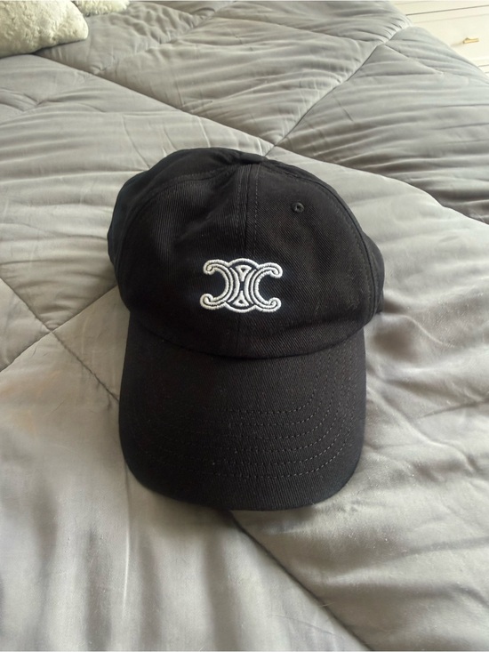Black CELINE Logo Baseball Cap main image 3